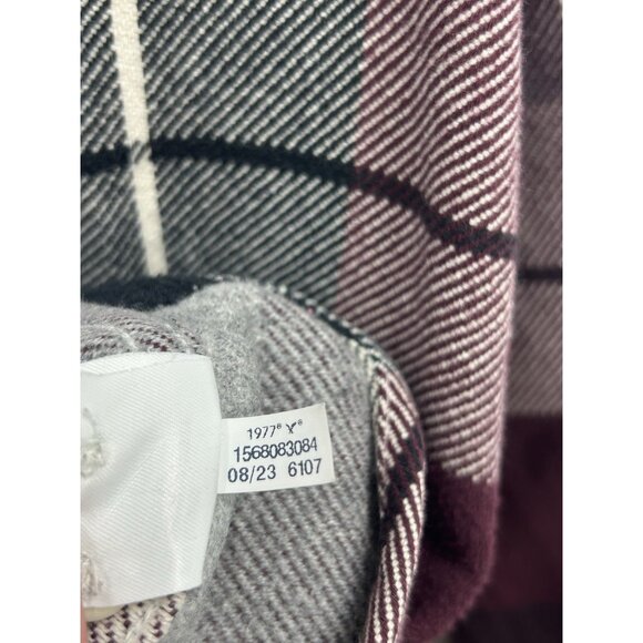 American Eagle Mens flannel Shacket Large Tall LT Plaid Grunge Lumberjack Thick - Picture 6 of 6